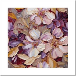 Oil Painting Floral Pattern Posters and Art